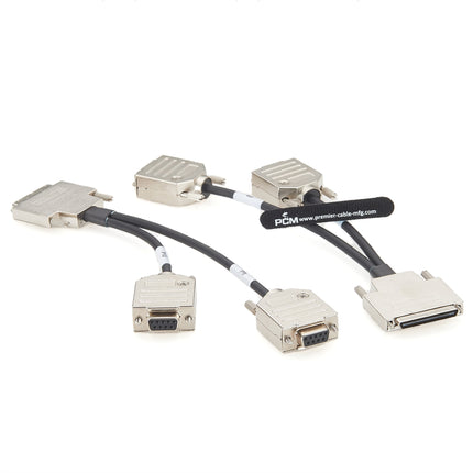 SCSI VHDCI 68 Pin to DB9 RS232 Splitter Cable