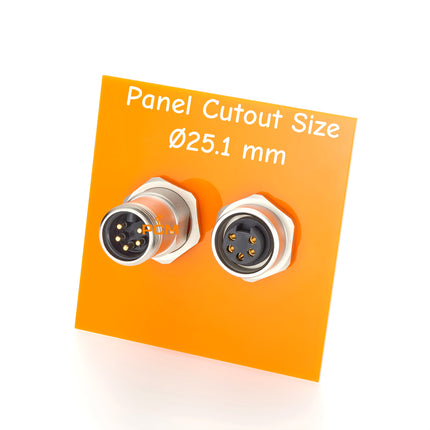 Mini-Change 7/8" 5 Pin Male to Female Feed Through Panel Mount Circular Connector IP67 Waterproof 7/8"-16UNF Minifast Connector