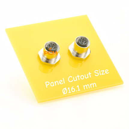 M12 Panel Feed-Through Connector A Code 5 Pin Female to Female Coupler Sensor Connector IP67 M12 Bulkhead Connector for NMEA2000