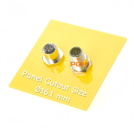 Shielded M12 Bulkhead Feedthrough Connector Micro-Change M12 5 Pin A Code Male to Female Rear Panel Mount Connector Adapter IP67