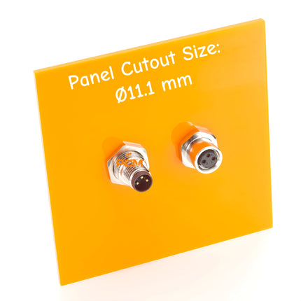 M8 3 Pin Male to Female Bulkhead Connector IP67 Waterproof Shielded M8 Front Rear Panel Mount Connector Feed Through Adapter