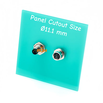Panel Mount M8 Bulkhead Connector M8 4Pin A Code Male to Female Adapter IP67 Waterproof Shielded M8 Panel Feed Through Connector