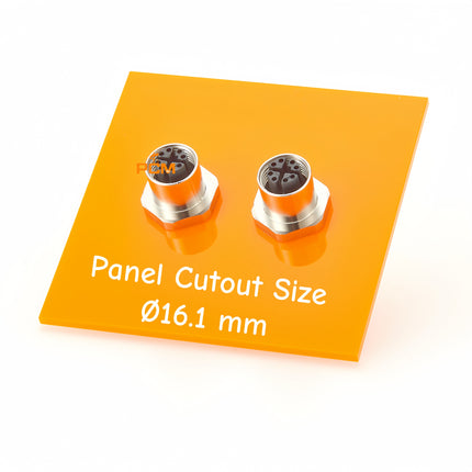 Waterproof M12 X Code 8 Pin Male to Female Shielded Panel Mount Connector 10Gbps M12 X-Coded Ethernet Bulkhead Connector, CAT6A