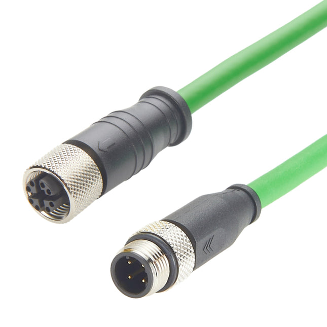 M12 Ethernet Cable X Code to D Code