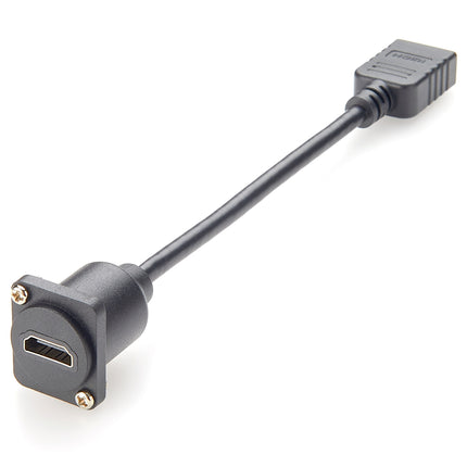D-Type HDMI Female to Female Panel Mount Cable