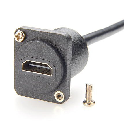 D-Type HDMI Female to Female Panel Mount Cable