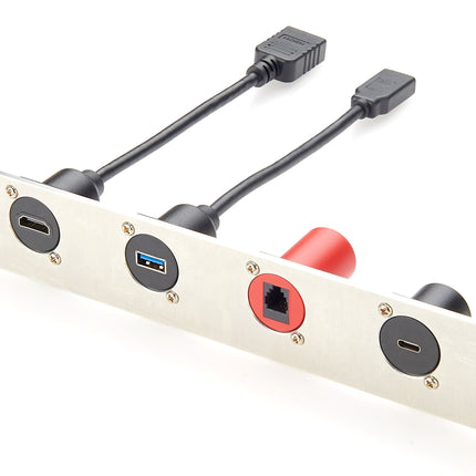 D-Type HDMI Female to Female Panel Mount Cable