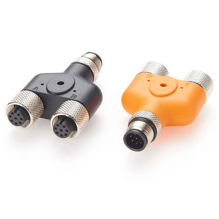 M12 8 Pin A-Coded Y Splitter