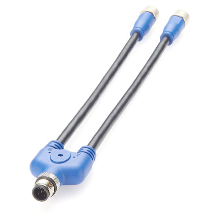M12 Y Splitter Cable A-Code 5 Pin
