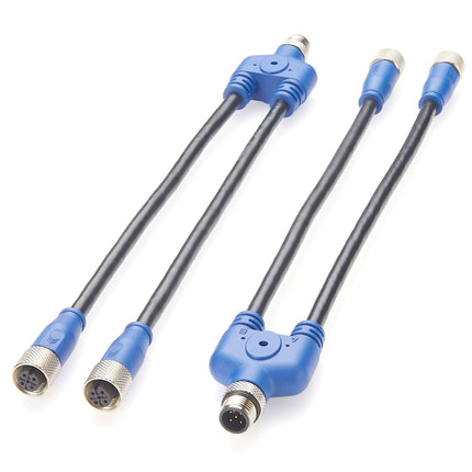 M12 Y Splitter Cable A-Code 5 Pin