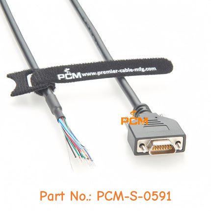 Micro-D15 I/O Power Cable for Basler CXP-12 Interface Cards & Frame Grabbers Compatible Molex 834229018, Basler 2200000467