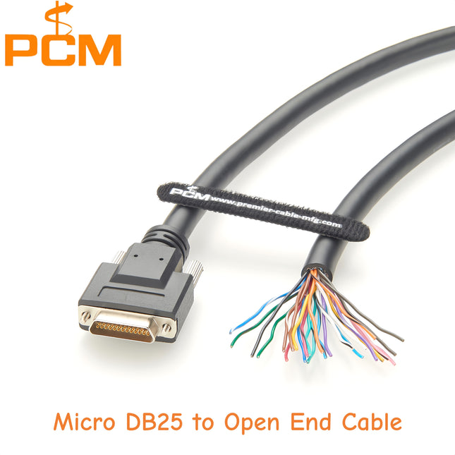 Micro DB25 25 Pin Micro-D Female to Open End Power and Signal Cable Assembly for LXI DIO Trigger Compatible with Molex 834249021