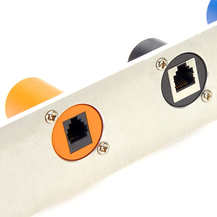 D-Type RJ11/RJ12 6P6C Panel Mount Feedthrough Adapter
