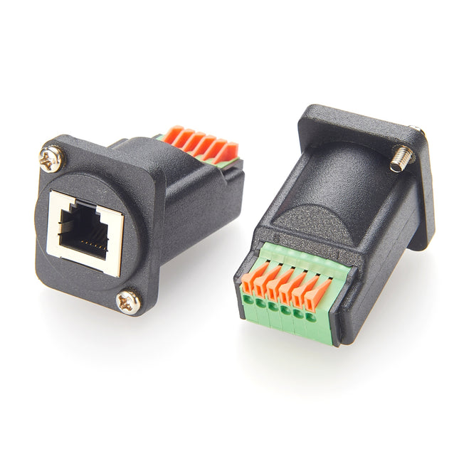 RJ12 6P6C Panel Mount Terminal Block