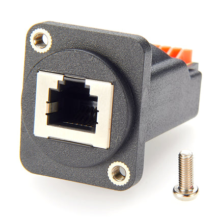 D-Type Panel Mount RJ12 6P6C to Terminal Block Adapter