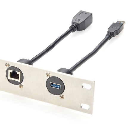 Cat5e RJ45 Female to Female Ethernet Panel Mount Cable