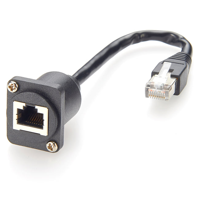 D-Type Panel Mount Cat5e Ethernet Cable