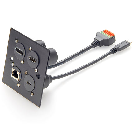 D-Type Panel Mount RJ45 to Terminal Block Adapter Cable