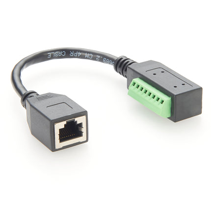 RJ45 Female to 8-Pin Screw Terminal Block Cable
