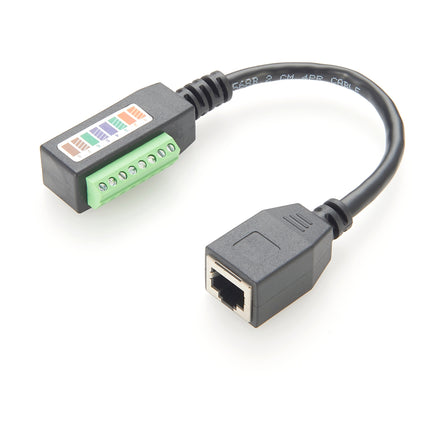 RJ45 Female to 8-Pin Screw Terminal Block Cable