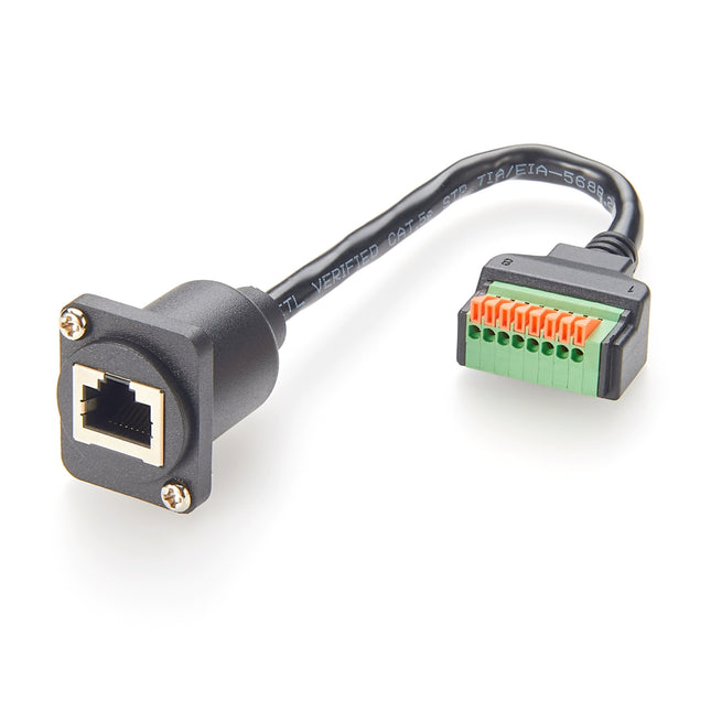 RJ45 8P8C Panel Mount Breakout Board Cable
