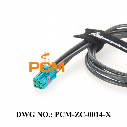 Original TE MATE-AX Mini FAKRA 4-In-1 Z Female Jack 2298721-9 to Quad FAKRA Female Jack 2-2326910-0 Automotive RF Coaxial Cable