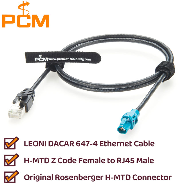 H-MTD to RJ45 Automotive Ethernet Cable Rosenberger E6K10A-1BZZ5-Z H-MTD to RJ45 Extension Cable for 1000BASE-T1 Media Converter