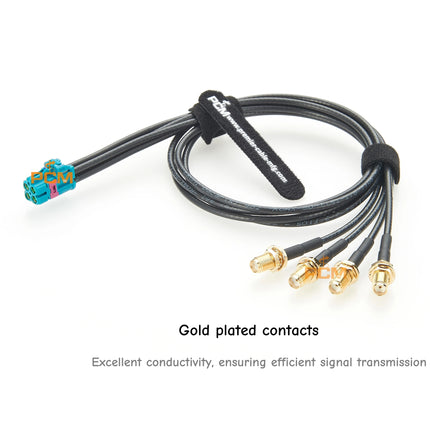 TE 4 In 1 Mini FAKRA Z Female to 4 x SMA Female Connector LEONI DACAR 462 Coaxial Cable 50 Ohm for SUV Car Stereo AM FM Radio