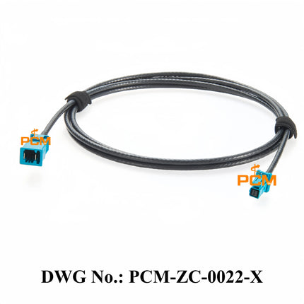 Original Tyco MATEnet Z Code Blue Male 2302461-9 to Female 2302510-9 Automotive Ethernet Extension Cable Assembly Dacar 647-4 2m