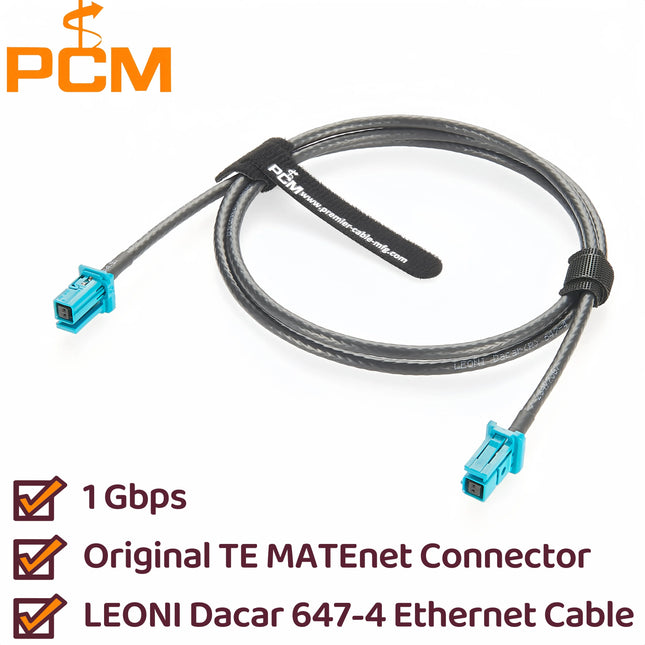 Original TE MATEnet 2302510-9 Z Code Female to Female Automotive Ethernet Cable 100/1000BASE-T1 Media Converter MATEnet Cable