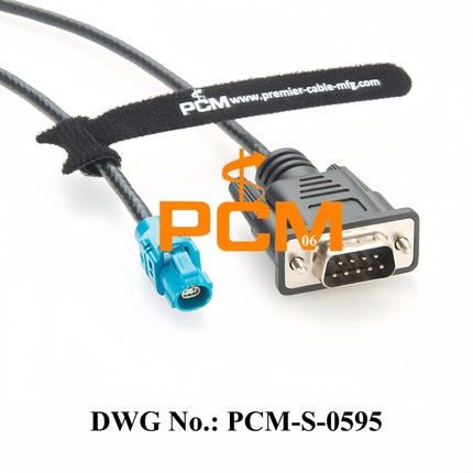Original Rosenberger H-MTD E6K10A-1CAZ5-Z Female to DB9 Male Cable for Automotive Ethernet CANBus RS232 Communication Test Debug