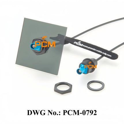FAKRA Panel Mount Cable FAKRA Z Straight Bulkhead Front Panel Mount Plug to FAKRA Z Straight Jack RF Coaxial Extension Cable 50Ω