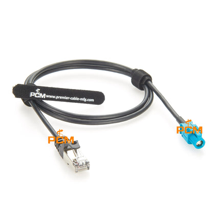 HSD to RJ45 Cable HSD 4Pin Z Code Female to RJ45 Male Automotive Ethernet Network Extension Cable for ADAS Telematics, CAT5E, 1m