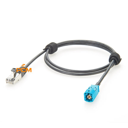 HSD to RJ45 Shielded Automotive Ethernet Cable HSD 4P Z Coded Male to RJ45 Male Adapter Cable LVDS Cable Assembly for Automotive