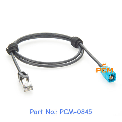 HSD to RJ45 Shielded Automotive Ethernet Cable HSD 4P Z Coded Male to RJ45 Male Adapter Cable LVDS Cable Assembly for Automotive