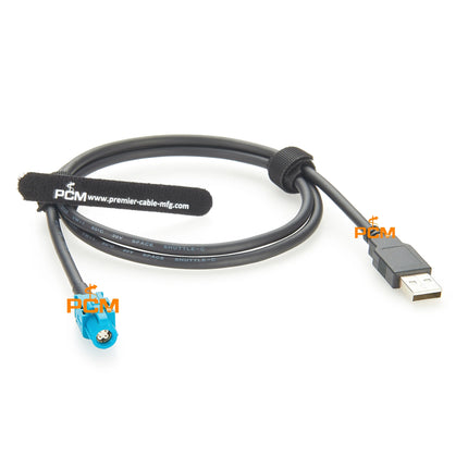 USB to HSD LVDS Cable HSD 4 Pin Z Code Female to USB 2.0 A Male Car Head Unit Control Screen RCC NAC Cable for Peugeot 206 207