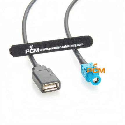HSD to USB Cable USB 2.0 A Female to 4 Pin HSD Code Z Female Jack LVDS Cable Car Head Unit Control Screen RCC NAC Cable for BMW
