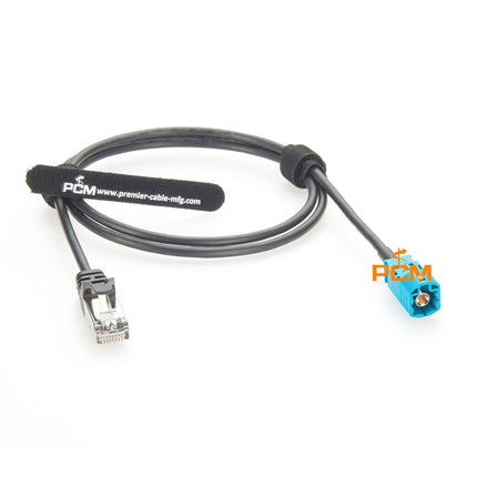 HSD to RJ45 Shielded Automotive Ethernet Cable HSD 4P Z Coded Male to RJ45 Male Adapter Cable LVDS Cable Assembly for Automotive