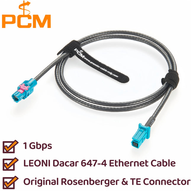 Original Rosenberger H-MTD E6K10A-1BZZ5-Z to TE MATEnet 2302510-9 Gigabit Automotive Ethernet Shielded Cable Harness Dacar 647-4