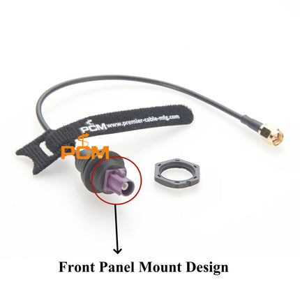 Front Panel Mount FAKRA RF Coaxial Cable, Chassis Mount FAKRA D Code Male to SMA Male Vehicle Car GPS GSM Antenna Adapter Cable