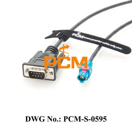 Original Rosenberger H-MTD E6K10A-1CAZ5-Z Female to DB9 Male Cable for Automotive Ethernet CANBus RS232 Communication Test Debug
