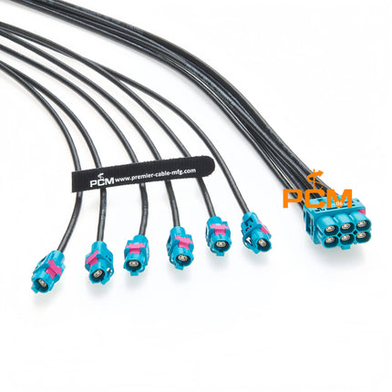 E6K10A-1CAZ5-Z E6K10F-1CAZ5-Z Original Rosenberger H-MTD 10Gigabit Automotive Ethernet Cable Harness 6 Port H-MTD Cable Assembly