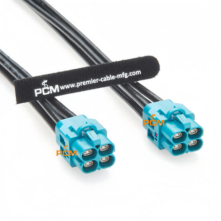 4 in 1 H-MTD Automotive Ethernet Cable Assembly Original Rosenberger E6K10D-1CAZ5-Z H-MTD Gigabit Car Ethernet Shielded Harness