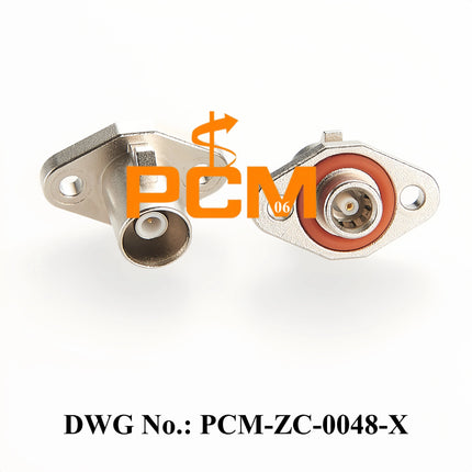 SMB to FAKRA Adapter, 2-Hole Flange Panel Mount SMB Female to FAKRA Z Code Male RF Coaxial Connector, Compatible TE 1-2390730-4
