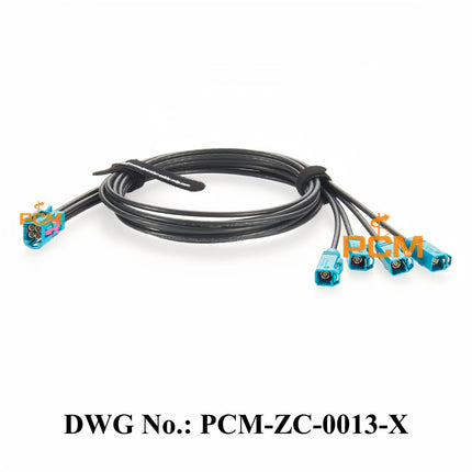Original Rosenberger Mini FAKRA 4-In-1 Male AMS11D-1M4Z5-Z to FAKRA Female 59Z113-000-Z RF Coaxial Extension Cable Dacar 302-4