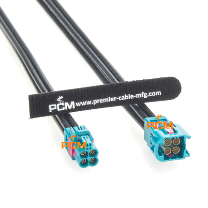 HFM Mini FAKRA Coaxial Cable 4 in 1 Mini FAKRA Male to Female Extension Cable Original Rosenberger AMS11D-1M4Z5-Z AMK12D-1M4Z5-Z