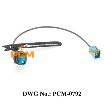 FAKRA Panel Mount Cable FAKRA Z Straight Bulkhead Front Panel Mount Plug to FAKRA Z Straight Jack RF Coaxial Extension Cable 50Ω