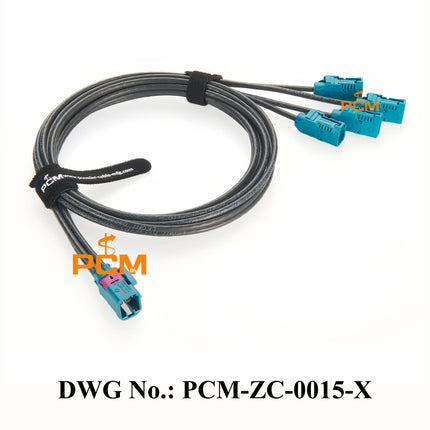 Original TE MATE-AX 2-2298724-9 to FAKRA 2-2326910-0 Automotive Cable Assembly Mini FAKRA Male to FAKRA Female RF Coaxial Cable