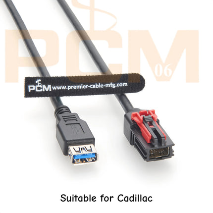 Compatible Molex 111146-3080 12 Pin Male to USB 3.0 Female Adapter Cable HSAutoLink Automotive Data Transfer Cable for Cadillac
