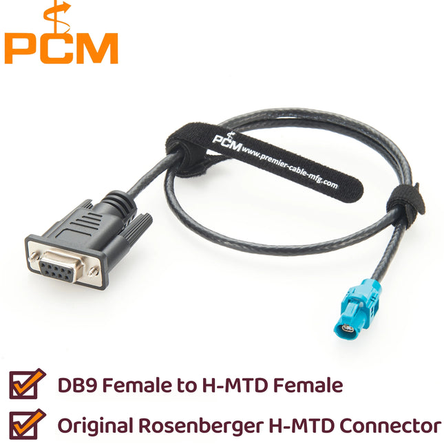Original Rosenberger H-MTD E6K10A-1CAZ5-Z Female to D-Sub 9 Pin DB9 RS232 Female Connection Cable for Automotive Ethernet 0.62m